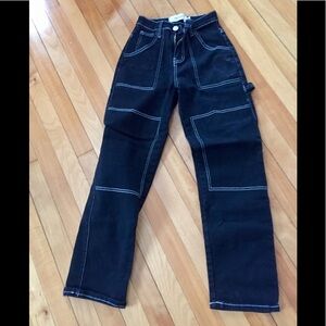 Refuge Women’s Black Pants wWhite Stitching Size S